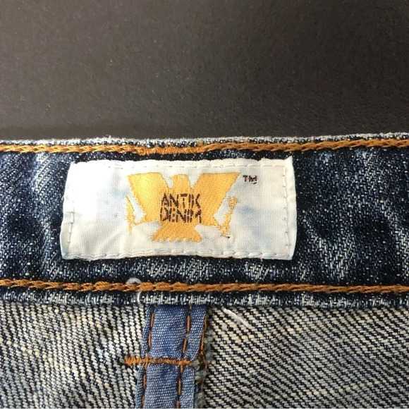 Antik Denim Jeans Medium Blue 9 Button Fly Decorative Pockets - Picture 2 of 12